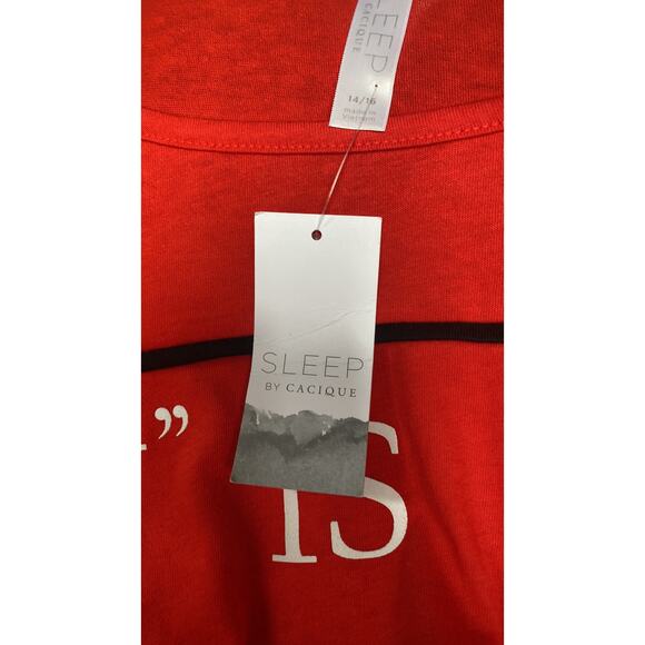 Lane Bryant Cacique Valentine Vino Graphic Sleepshirt - Picture 8 of 9